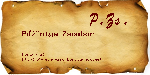 Pántya Zsombor névjegykártya