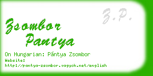 zsombor pantya business card