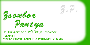 zsombor pantya business card